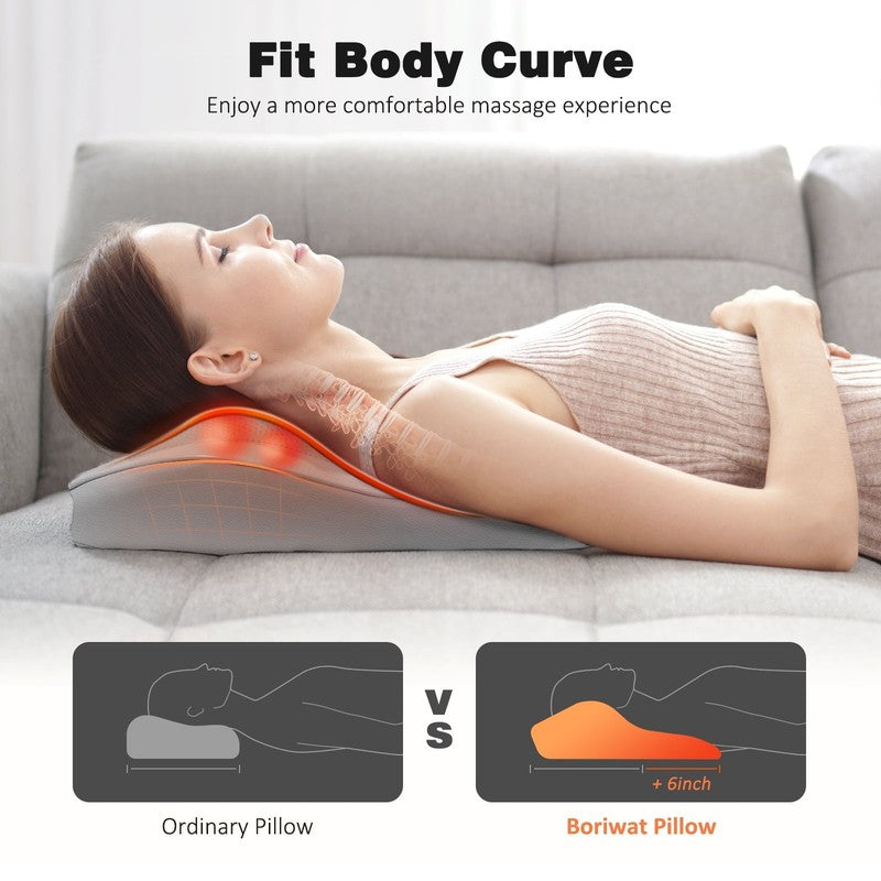 Neck & Back Massager w/ Heat, 3D Shiatsu Deep Kneading Pillow, Black9