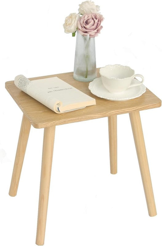 Small Wood Side Table End Table Natural Nightstand for Bedroom Office5