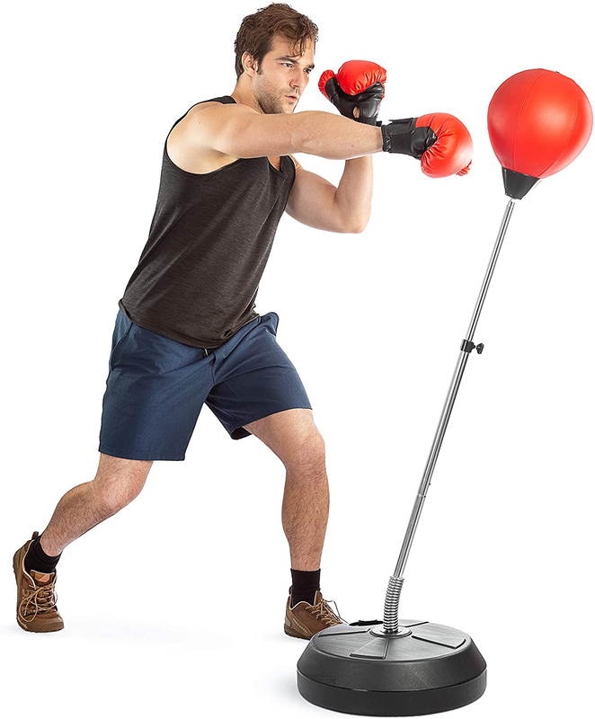 Techtools Adjustable Punching Bag w Stand Speed Bag for Teens & Adults0