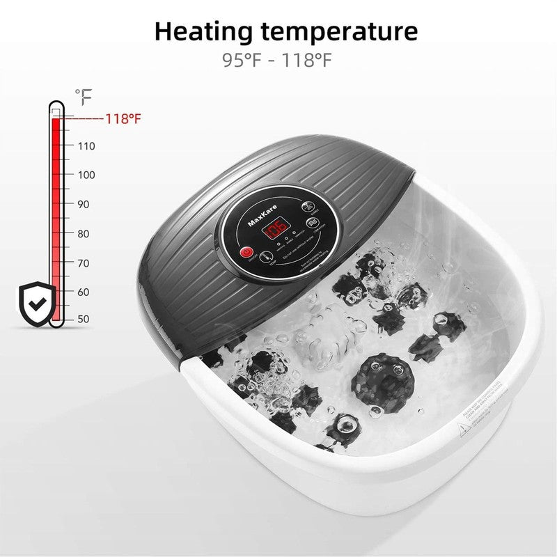 Foot Spa Bath Massager with Heat, Bubbles & Vibration – Black for Relaxation4