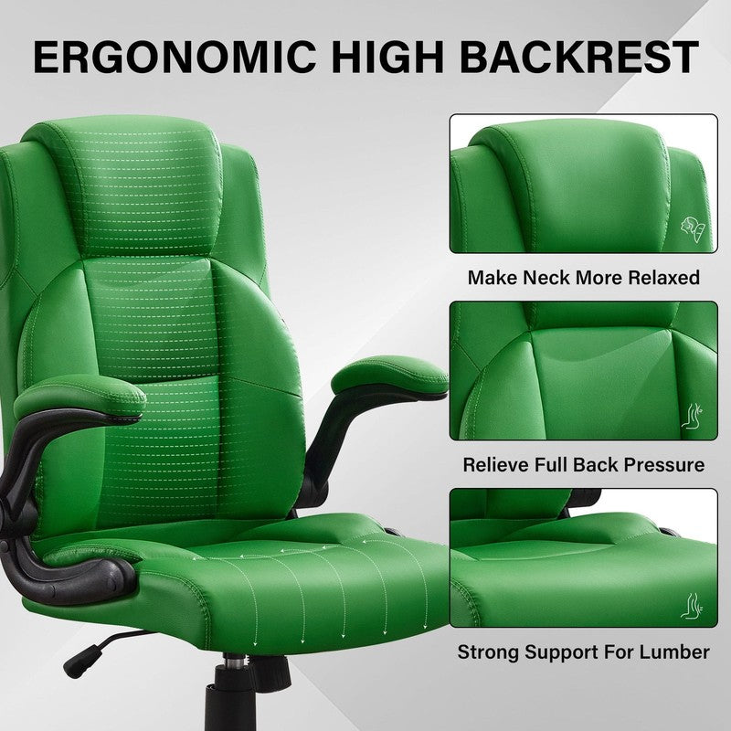 Leather Office Chair, Big and Tall Office Chair 400LBS Wide Seat Ergonomic Compu3