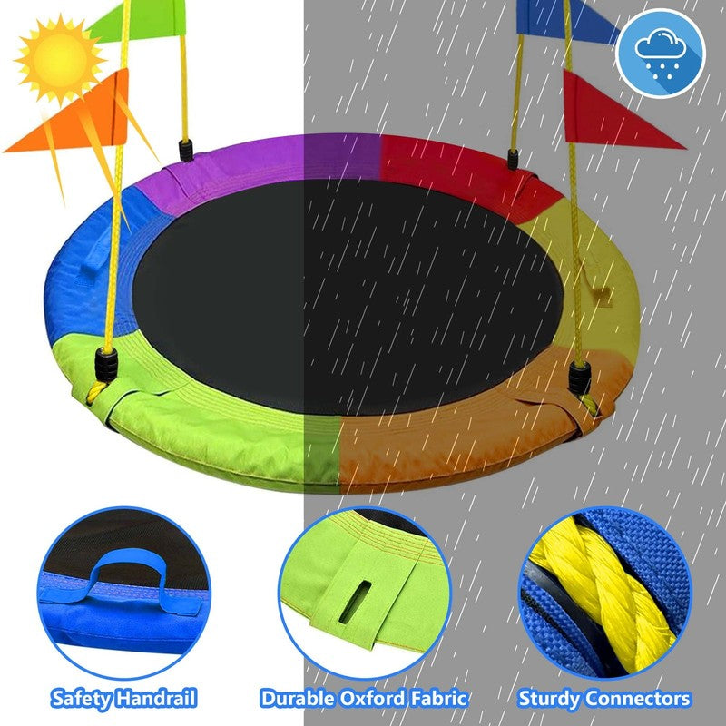 40" Saucer Swing 750lb Waterproof Oxford Tree Swing for Kids, Indoor/Outdoor3