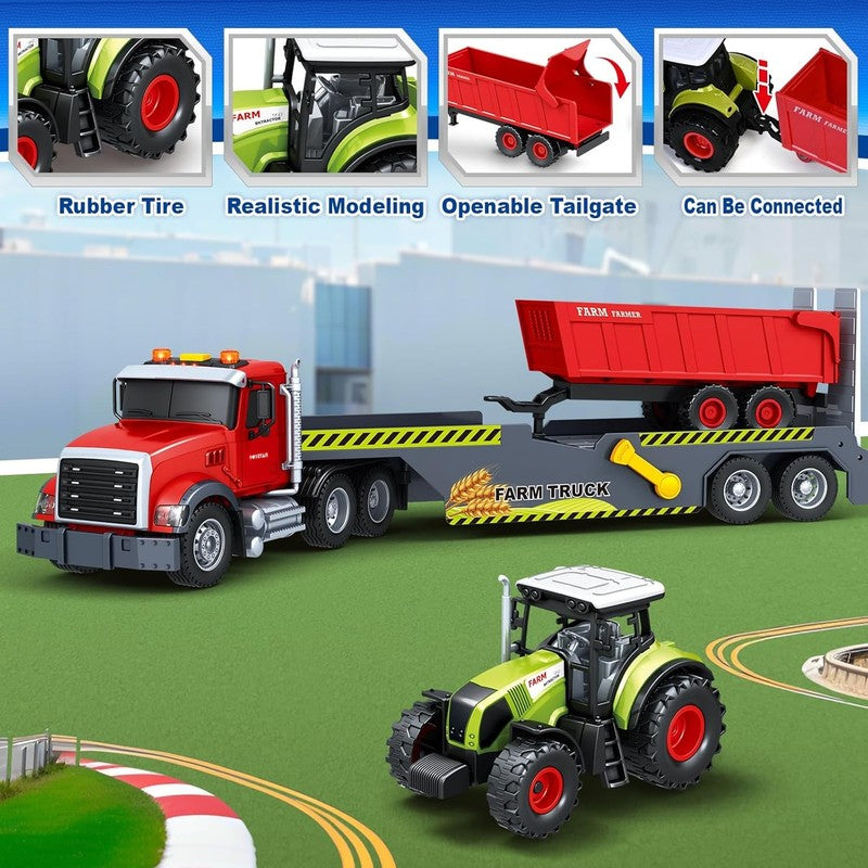 21“ Extra Large Truck Toy, 3 4 5 6 Boys Toys with Tractors and Dump Truck, 3 in2
