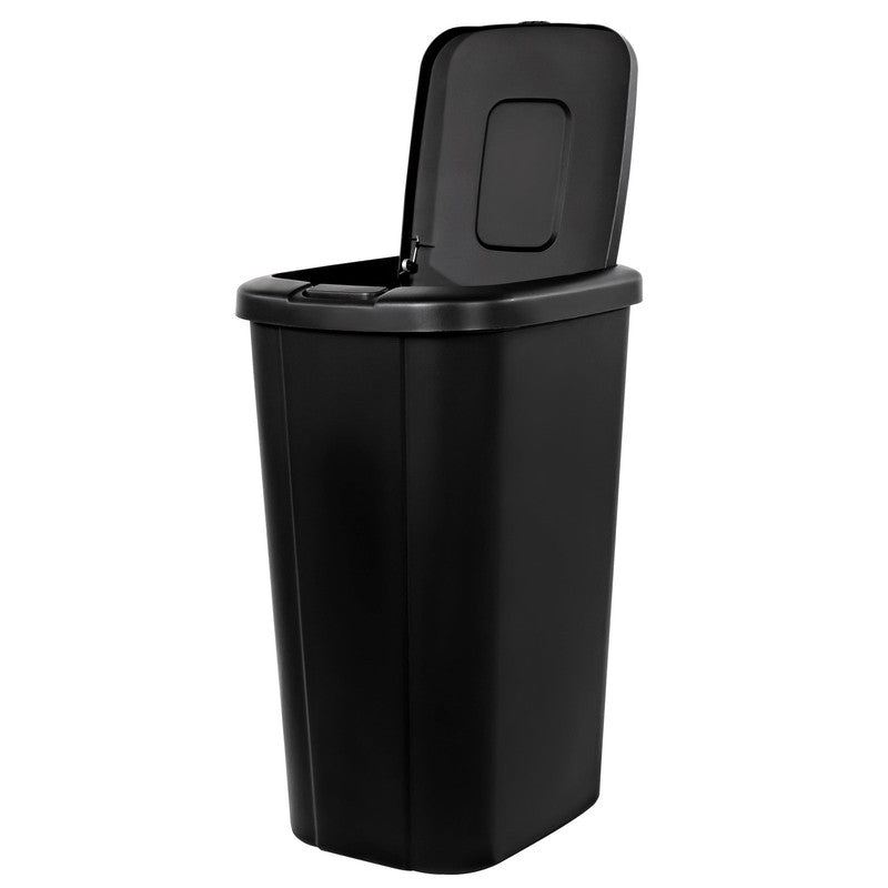 Kitchen Trash Can, 13.3 Gallon Plastic Touch Top Garbage Bin with Push Button Li5