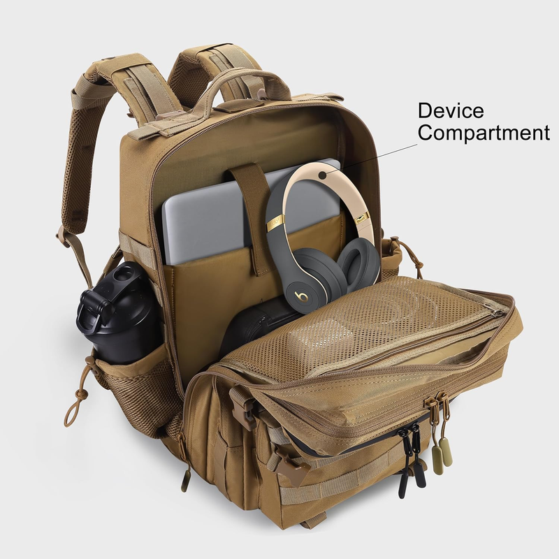 45L Tactical Backpack Military Army Rucksack w/ Shoe Compartment 3 Day Pack5