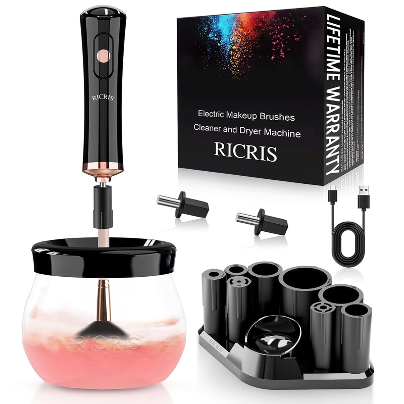 Electric Makeup Brush Cleaner and Dryer Machine   Super Fast Clean and Dry Make 8