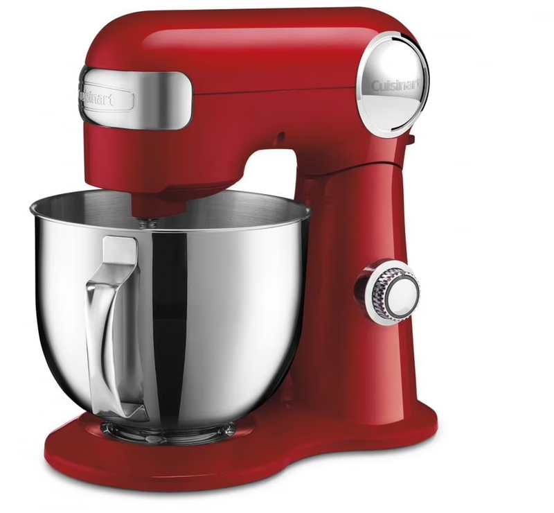 Precision Master 5.5 Quart Stand Mixer Stainless Steel Bowl Red4