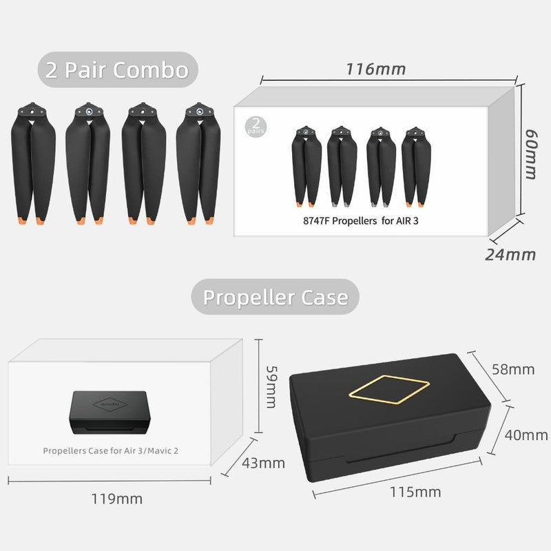 Low Noise Propellers for DJI Air 3 Drone Quadcopter Accessory Replacement2
