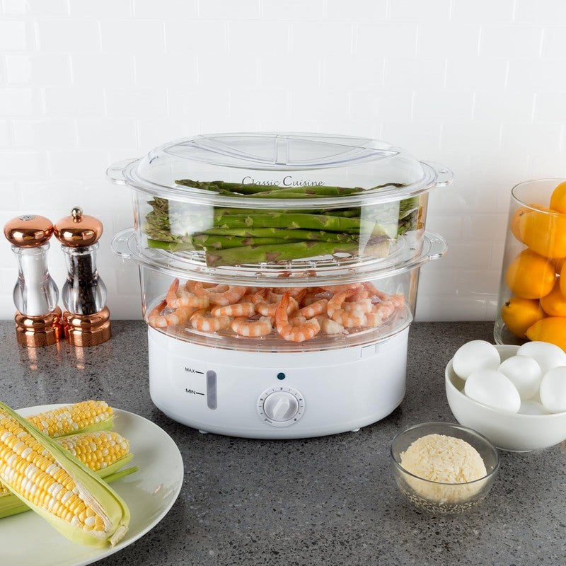 6.3QT Electric Vegetable Steamer Rice Cooker w/ Timer for Healthy Meals2