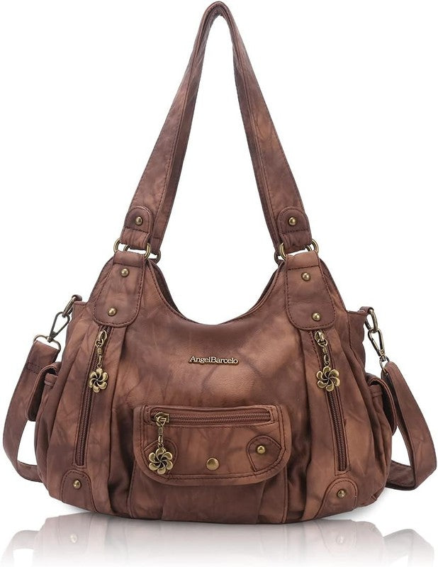 Women's Soft PU Leather Shoulder Bag Crossbody Purse Handbag1