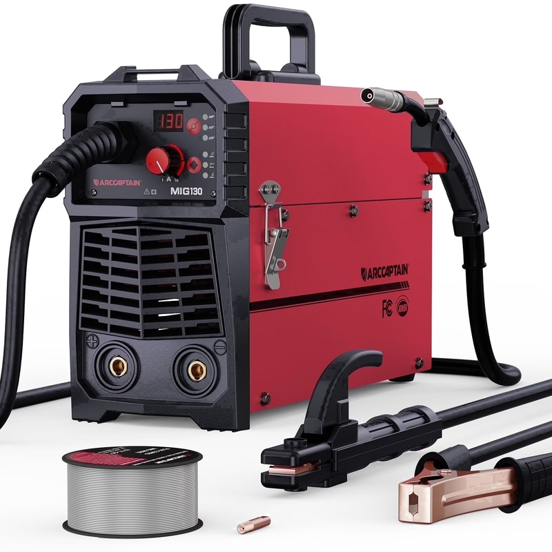 MIG Welder, 130A 3-In-1 Welding Machine Flux Core Mig/Lift TIG/MMA Welder Equipm10