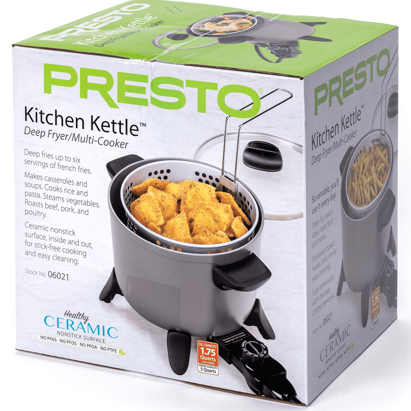 Kitchen Kettle Multi Cooker with Non Stick Feature, Electric Deep Fryer10