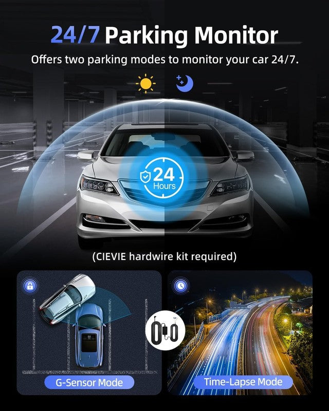 4K Dash Cam Front Mini 360° w/ 64GB Card 5G WiFi WDR Night Vision 170° Car Cam5
