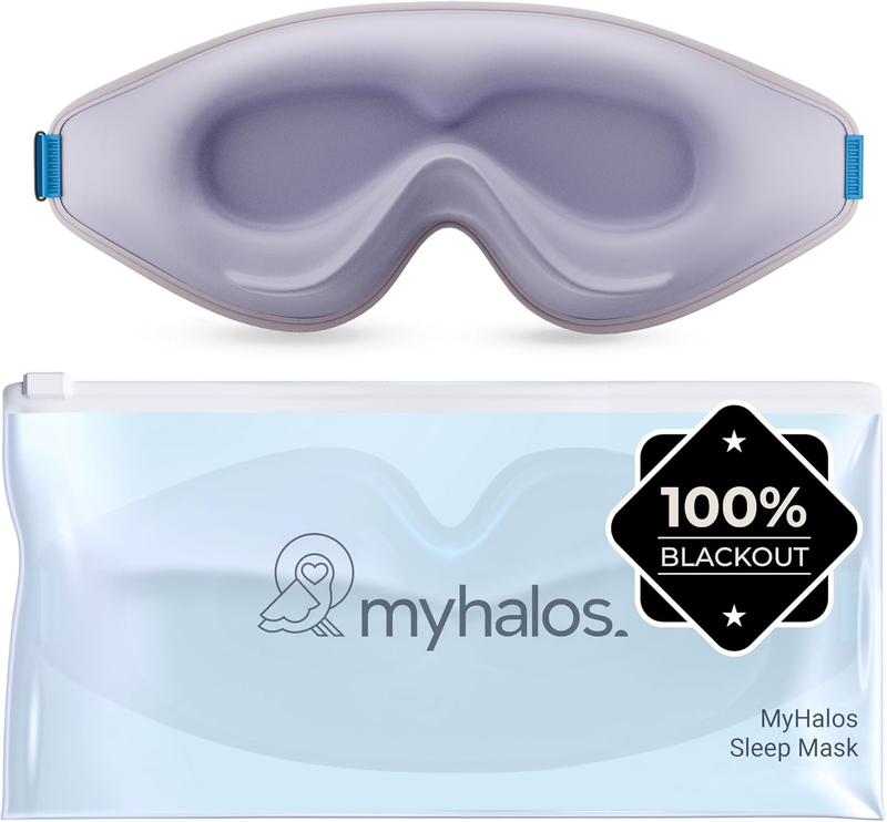 3D Blackout Sleep Mask Memory Foam Eye Mask for Side Sleepers Lavender0