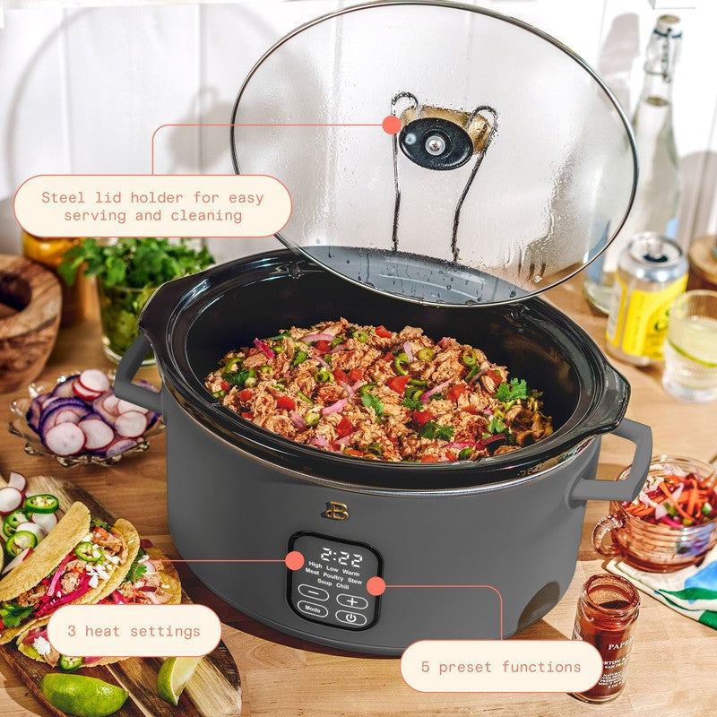 6 Qt Programmable Slow Cooker, Oyster Grey by Drew Barrymore1