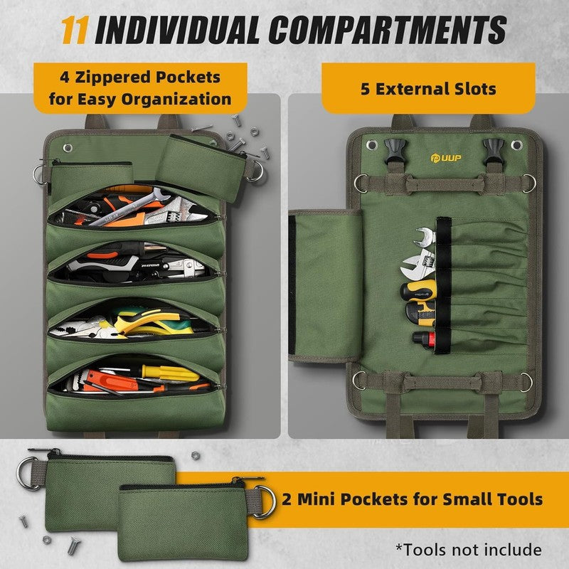 Tool Bag Roll Up,  Heavy Duty Portable Soft Tool Storage Organization, Foldable 1