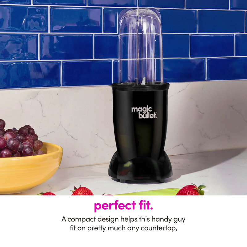 7-Piece 250 Watts Personal Blender 18 Oz. MBR-0701AKP, All Black7