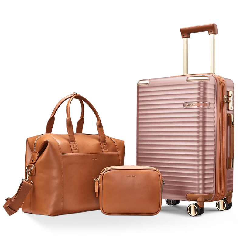 3 Piece Carry On Luggage Set with Swivel TSA Lock and Leather Carry Bag10