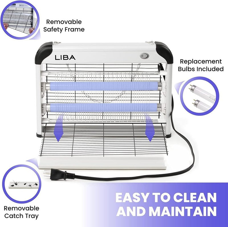 Electric Bug Zapper with 2 Extra Bulbs   Powerful Indoor Insect Killer4