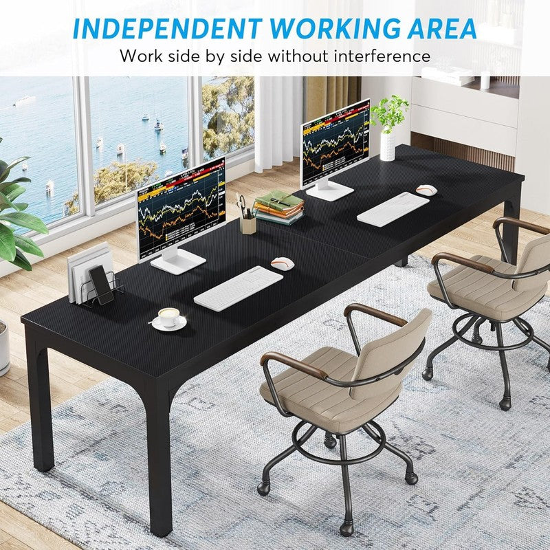 78.7'' Extra Long 2 Person Computer Desk Double Workstation Home Office4