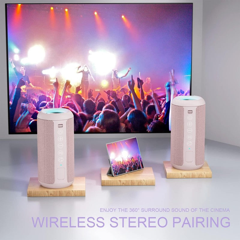 Bluetooth Speaker 24W, IPX7 Waterproof, Deep Bass, RGB Lights, 30H Playtime2