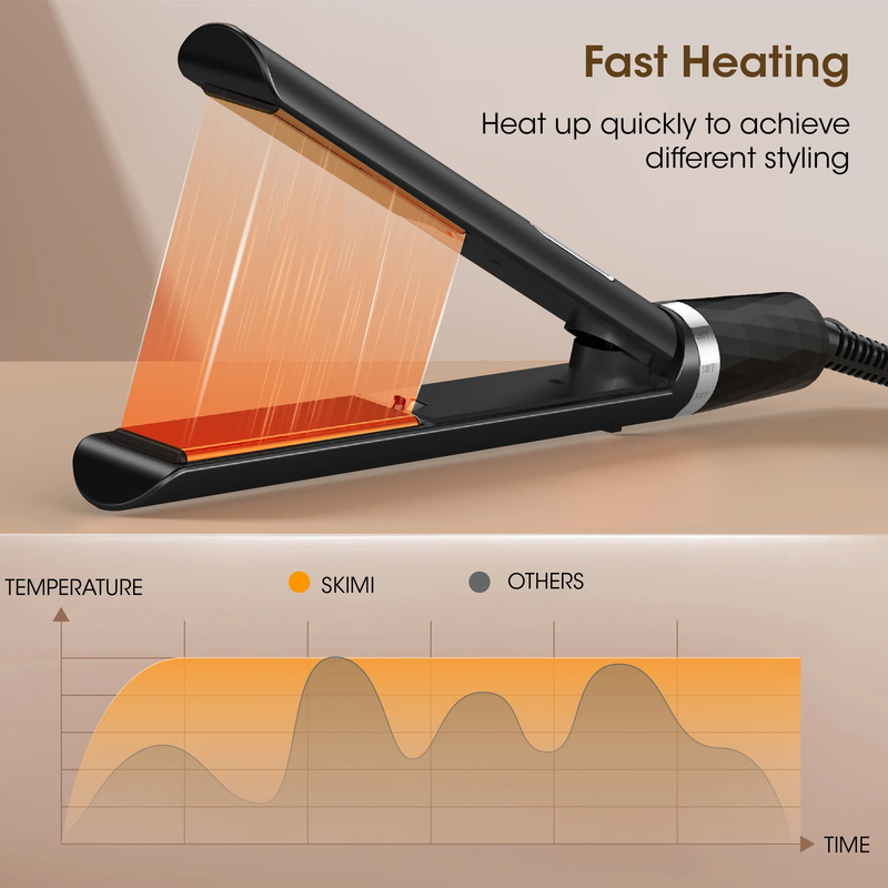 Hair Straightener, 1 Inch Flat Iron Curling, Curling Iron Ceramic, Dual Voltage,5