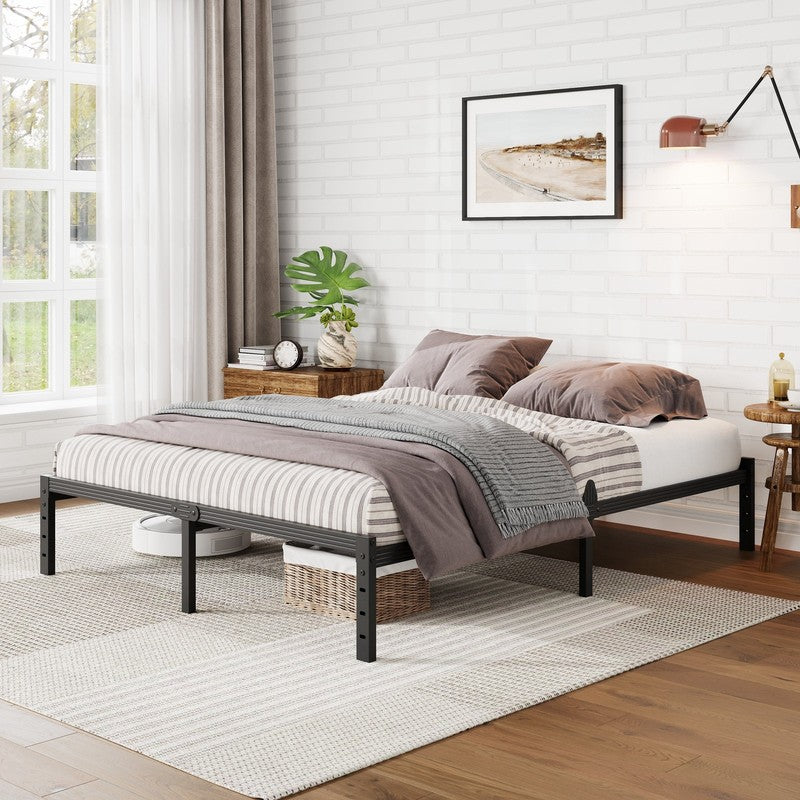 12” Queen Metal Platform Bed Frame Heavy Duty Mattress Foundation, No Box Spring1