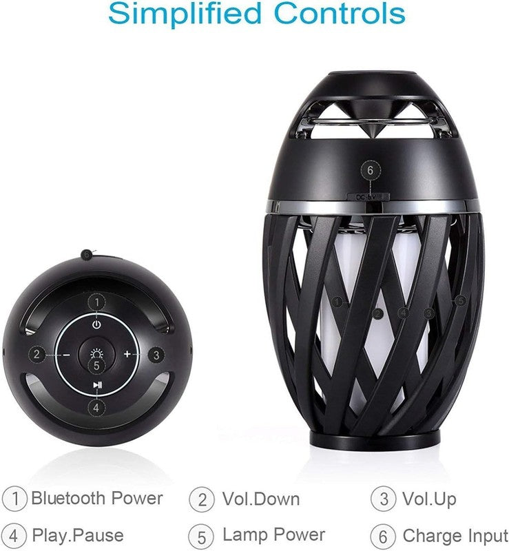 Outdoor Bluetooth Speaker with Torch, Waterproof, BT5.0, HD Audio, Bass Gift4