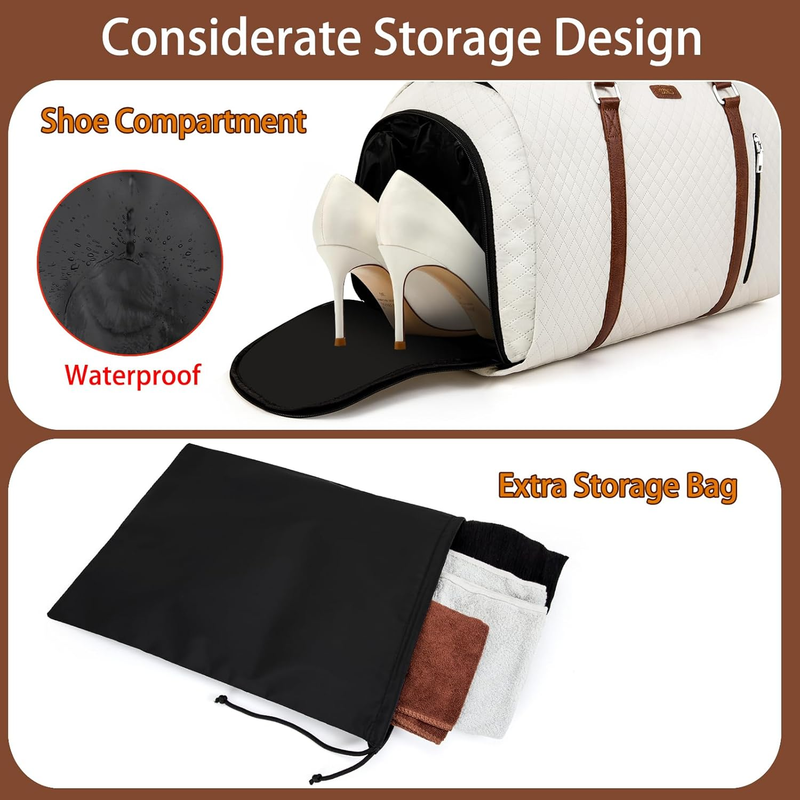 Convertible Garment Duffle Bags for Travel   Carry on Garment Bags with Toiletry1