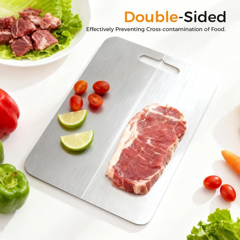 3 Pack Stainless Steel Cutting Boards – Double Sided, Food Grade, Dishwasher 2