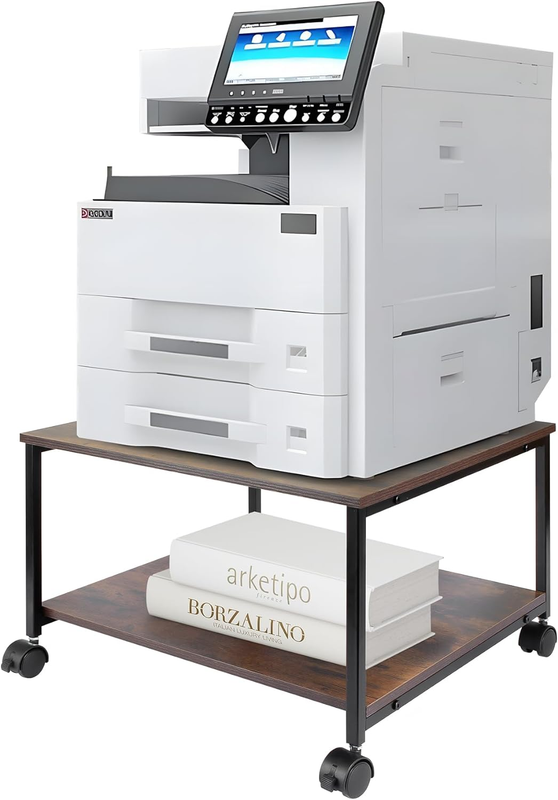 Printer Stand,19.5''X19.5''X12.8'' 2 Tier Large Printer Laser Table Heavy Duty R9