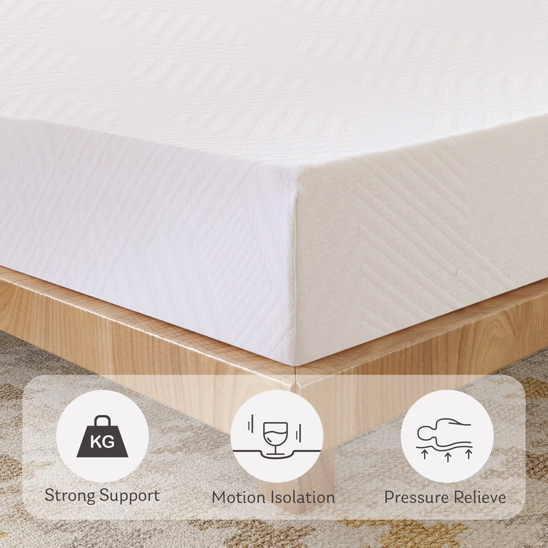 Ego White 10in Full Memory Foam Mattress Bed in a Box Medium Firm1