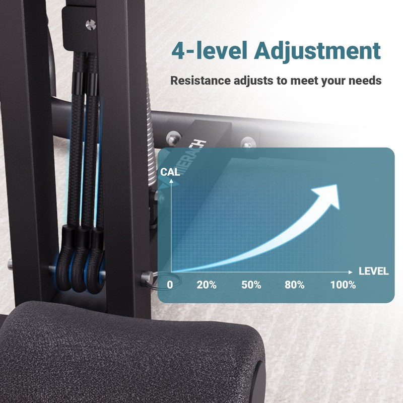 Adjustable Glutes Trainer & Deep Squat Machine - Core Leg Strengthener for Gym W3