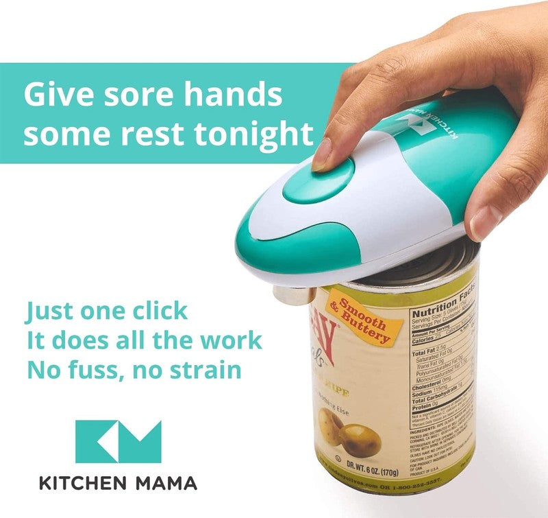 One Touch Auto Electric Can Opener for Seniors - Cordless & Safe (Teal)1