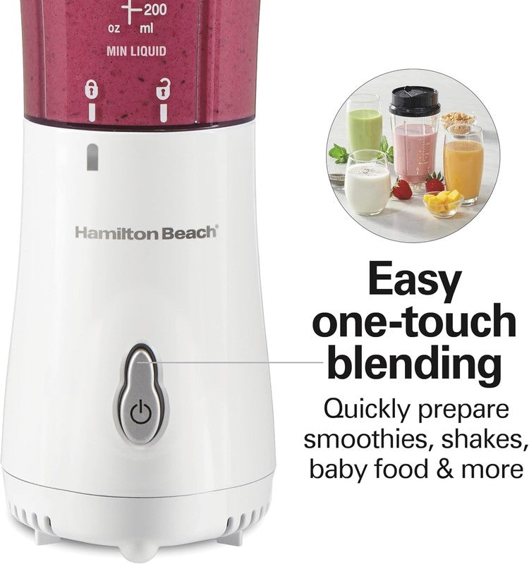 Portable Blender 14Oz BPA Free Cup & Lid, Stainless Steel Blades, White 51101V5