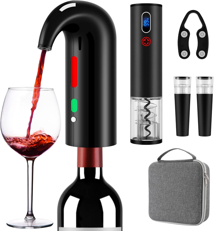 Wine Opener Christmas Day Gift Set with Electric Wine Bottle Opener, Wine Decant10
