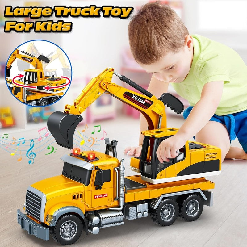 Large Excavator Truck Toy with Sound and Lights for Boys and Girls Ages 3 6 Birt3