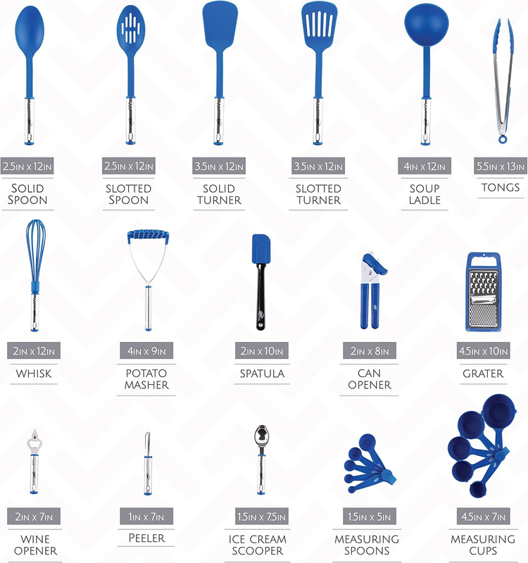 24PC Kitchen Utensil Set Nylon Stainless Steel Cooking Gadgets Tools1