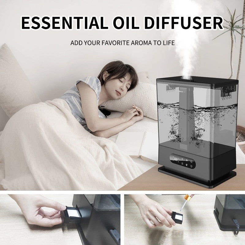 6.5L Large Top Fill Cool Mist Humidifier for Bedroom Home Black7