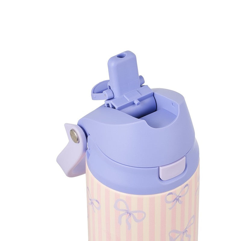 24Oz Stainless Steel 2-In-1 Water Bottle with Straw and Chug Lid, Bows2