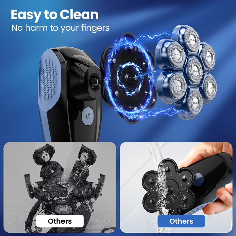 7D Head Shaver, 5 in 1 Bald Head Shavers for Men Electric Razor, LED Display6