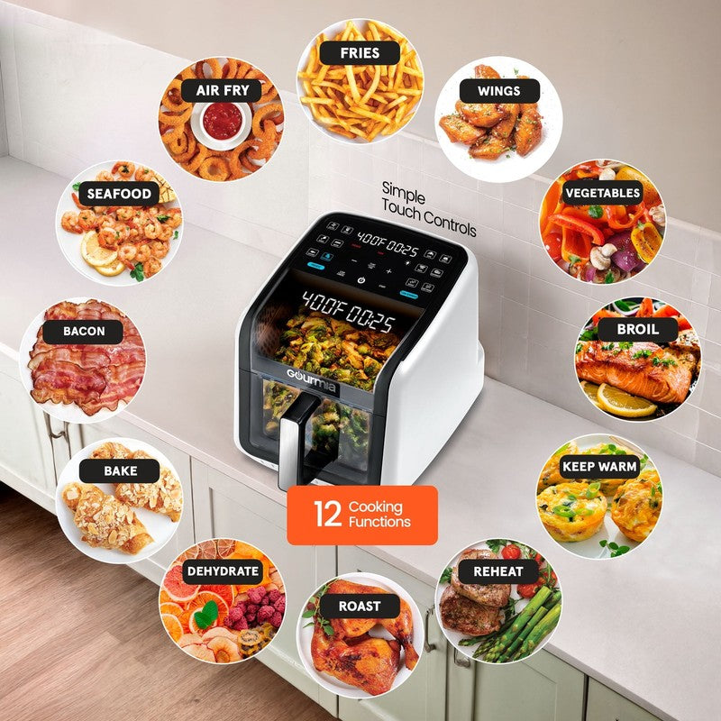 Panorama 7QT Digital Air Fryer with Holographic Display & 12 Presets3