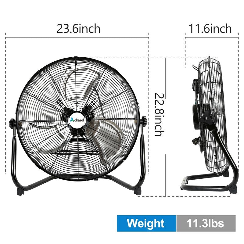 20in High Velocity Floor Fan 3 Speed 4650CFM Industrial Metal Shop Fan Wall Moun6