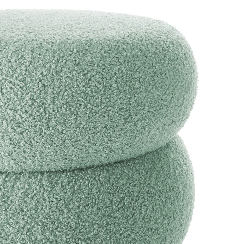 Boucle Cloud Storage Ottoman, Sage3