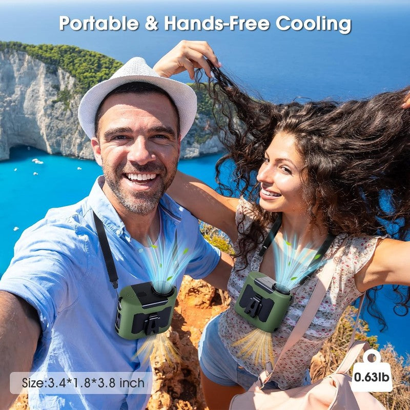 2025 Rechargeable Portable Waist Fan 40H, 5 Speeds, Wearable for Outdoor Use7