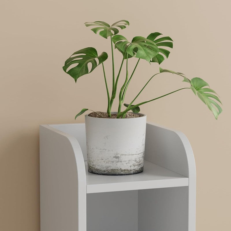 Small Bathroom Storage Corner Floor Cabinet with Door and Shelves, beside the To4