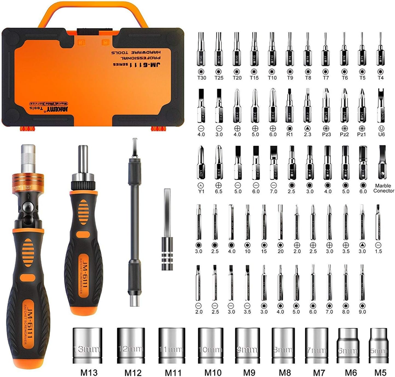 Precision Ratchet Screwdriver Set,  69 in 1 Household Screwdriver Home Repair To10