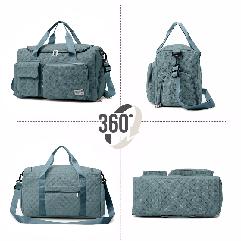 Travel Duffle Bag for Women Men, Weekender Overnight Bags Carry on Gym Bag with7