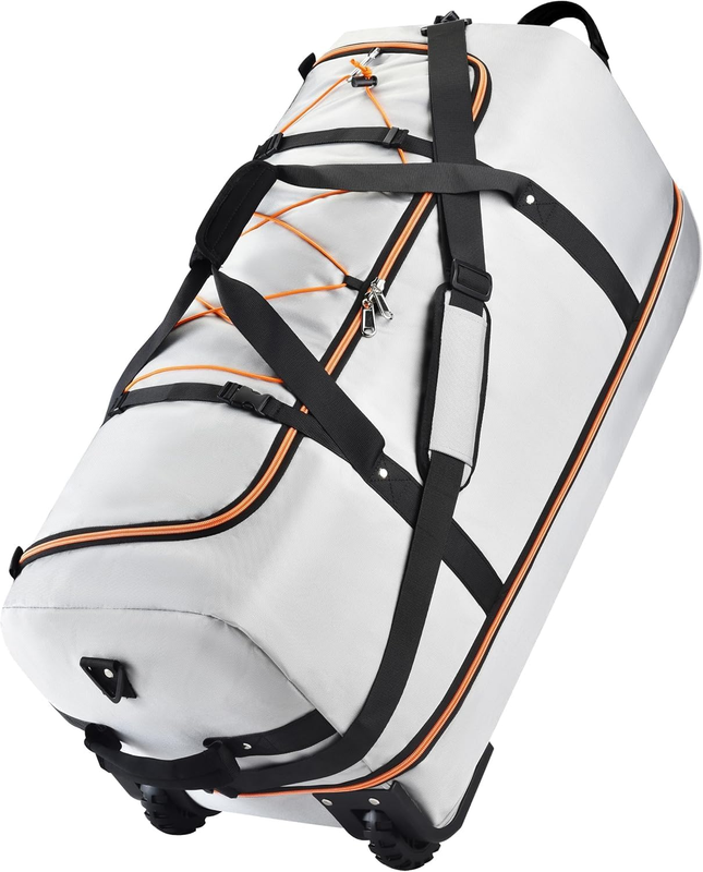 Rolling Duffle Bag with Wheels,110L/140L Expandable Soft Sided Foldable Duffle B0