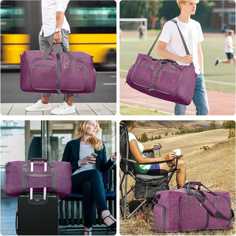 65L 85L 115L Foldable Travel Duffle Bag Water Resistant Weekender Overnight8